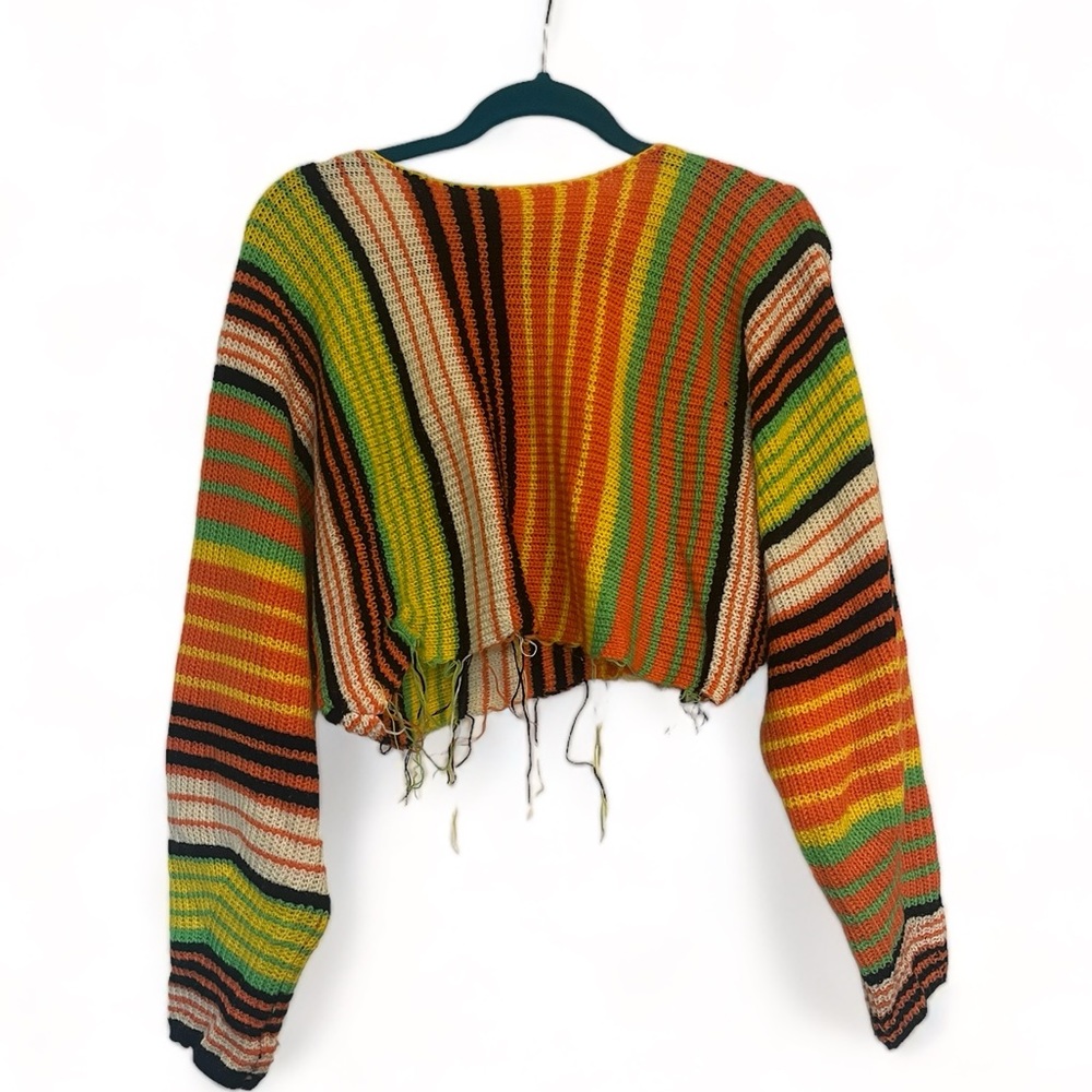 Urban Outfitters Retro Fringe Stripe Sweater